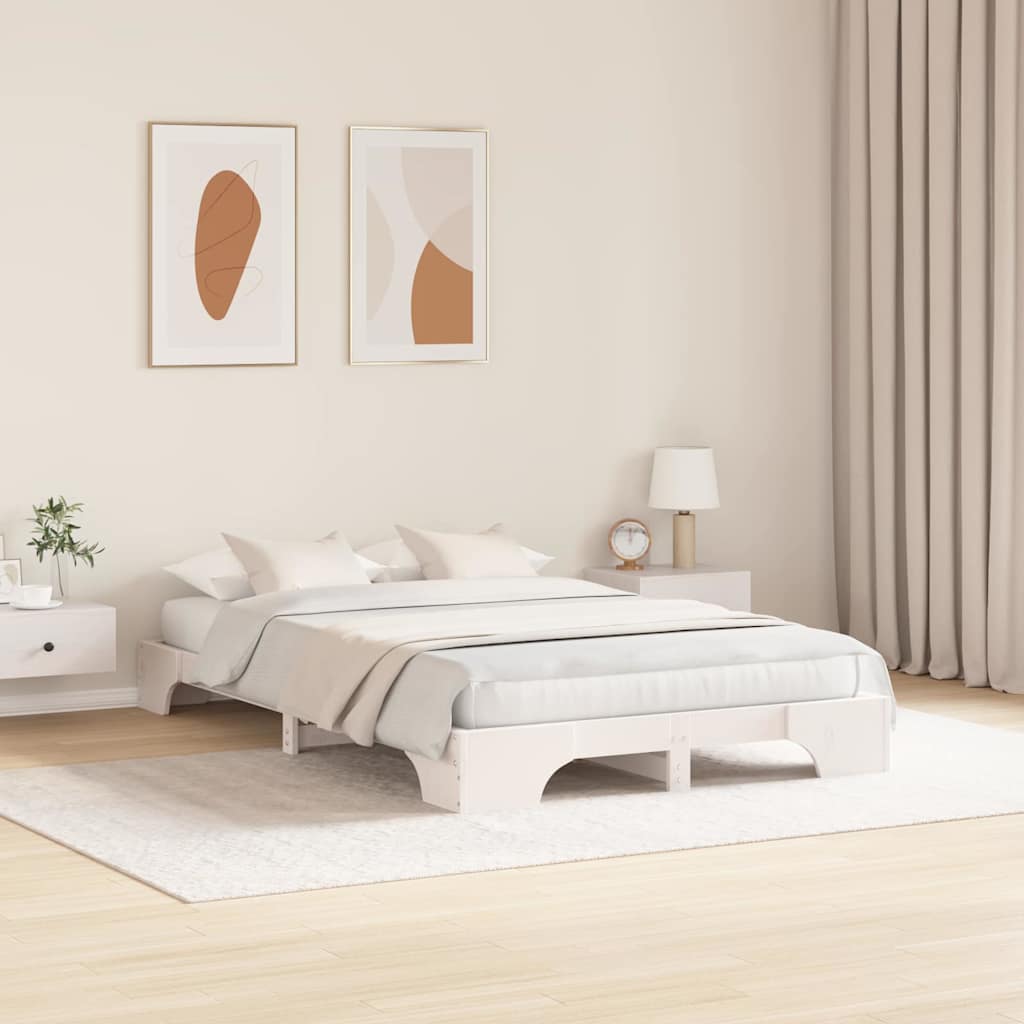 Sengestamme Hvit 120 x 200 cm Massiv furu