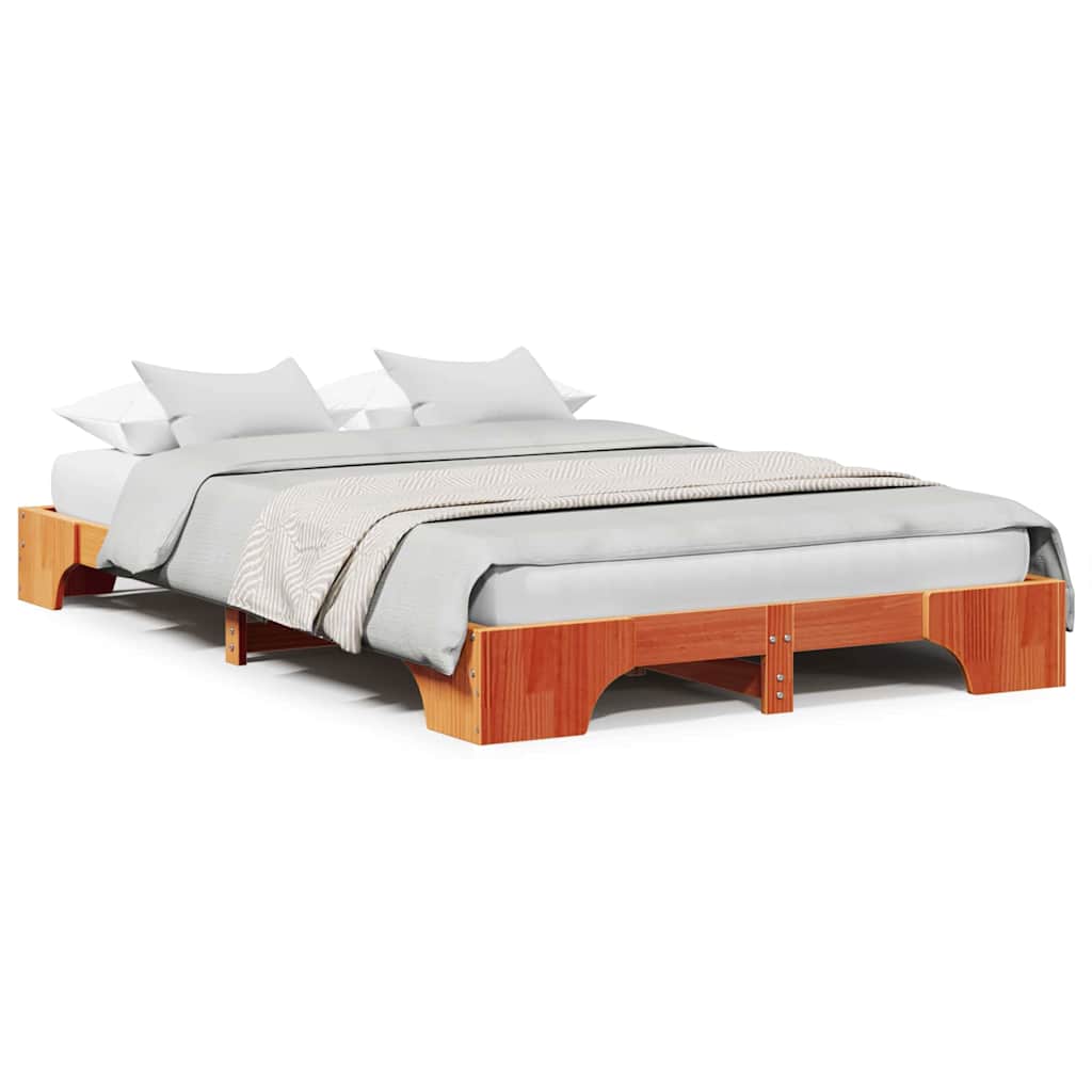 Sengestamme Voksbrun 197 x 127 x 17 cm Heltre furu
