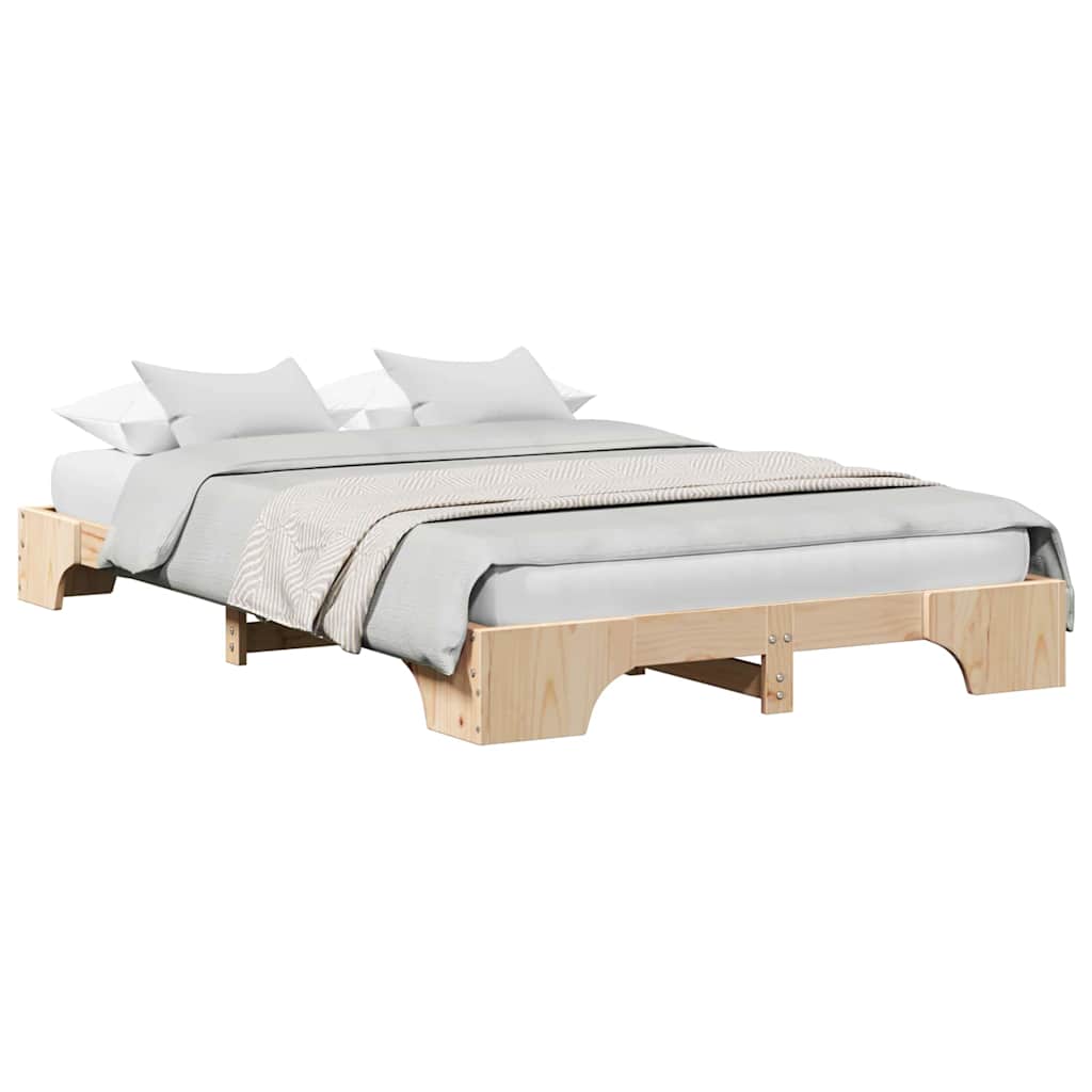 Sengestamme Naturlig 140 x 190 cm Massiv furu
