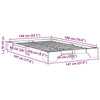 Sengestamme Voksbrun 197 x 147 x 17 cm Heltre furu