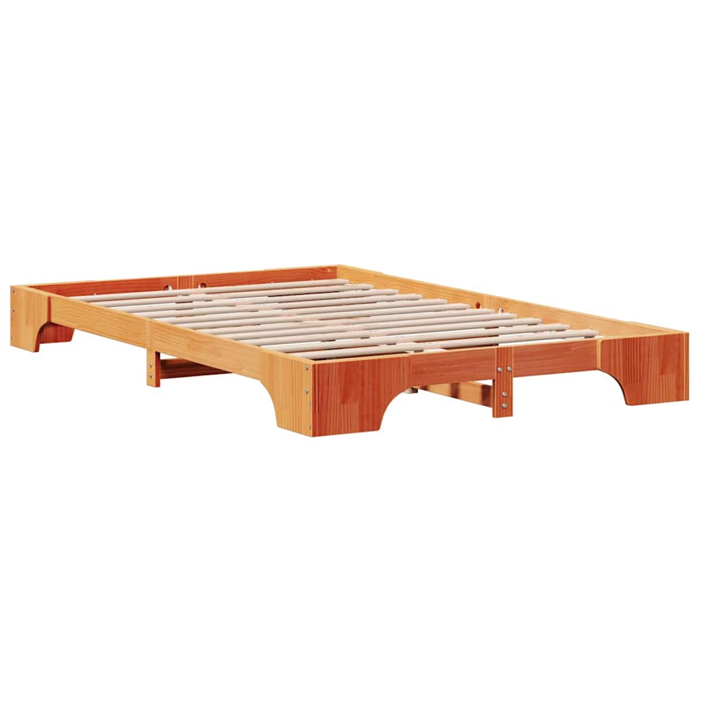 Sengestamme Vokset Brun 135 x 190 cm Massiv furu