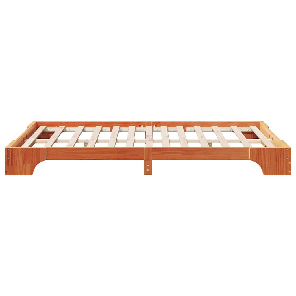 Sengestamme Vokset Brun 135 x 190 cm Massiv furu