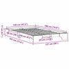 Sengestamme Hvit 197 x 127 x 17 cm Heltre furu