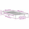 Sengestamme Hvit 207 x 107 x 17 cm Heltre furu