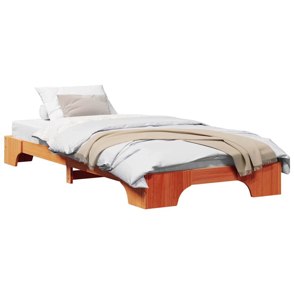 Sengestamme Vokset Brun 90 x 200 cm Massiv furu