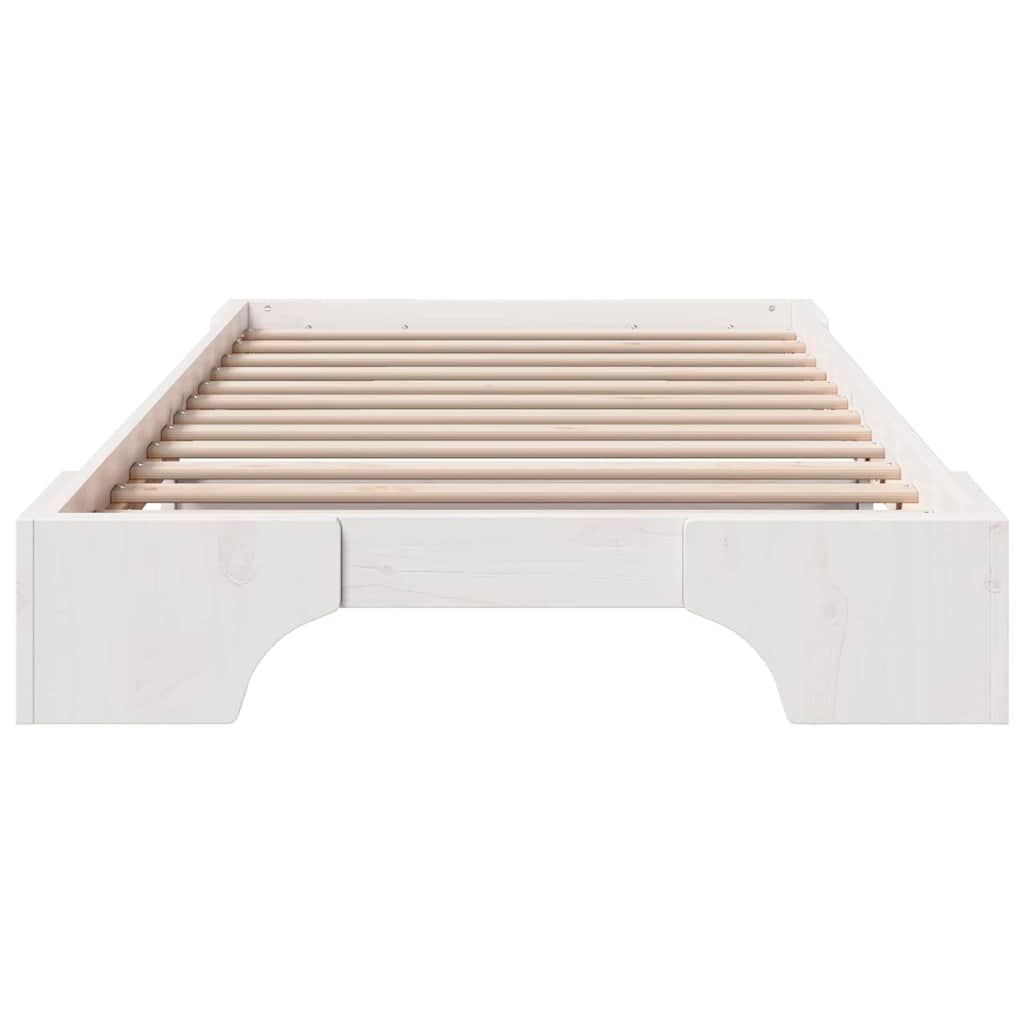 Sengestamme Hvit 197 x 97 x 17 cm Heltre furu