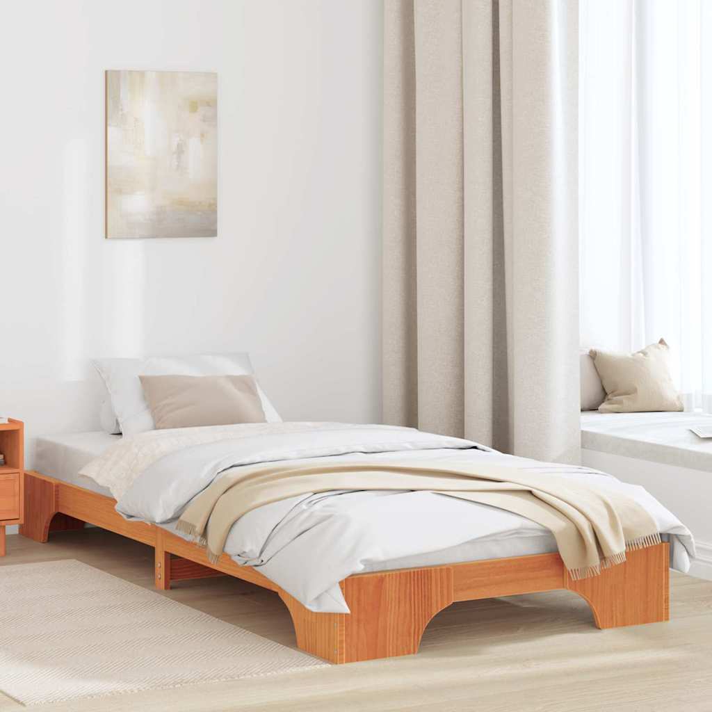 Sengestamme Voksbrun 197 x 97 x 17 cm Heltre furu