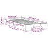 Sengestamme Voksbrun 197 x 97 x 17 cm Heltre furu