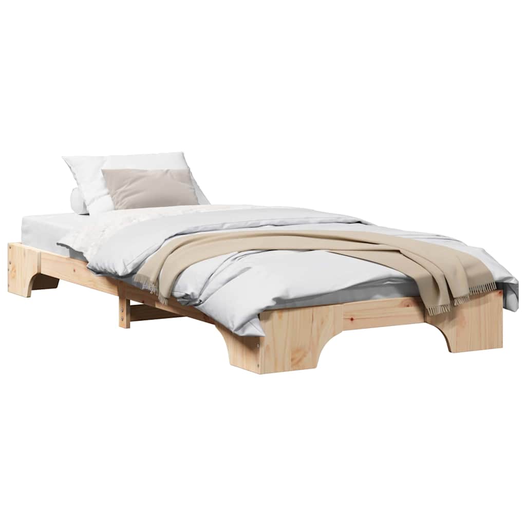 Sengestamme Naturlig 75 x 190 cm Massiv furu