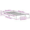 Sengestamme Hvit 197 x 82 x 17 cm Heltre furu