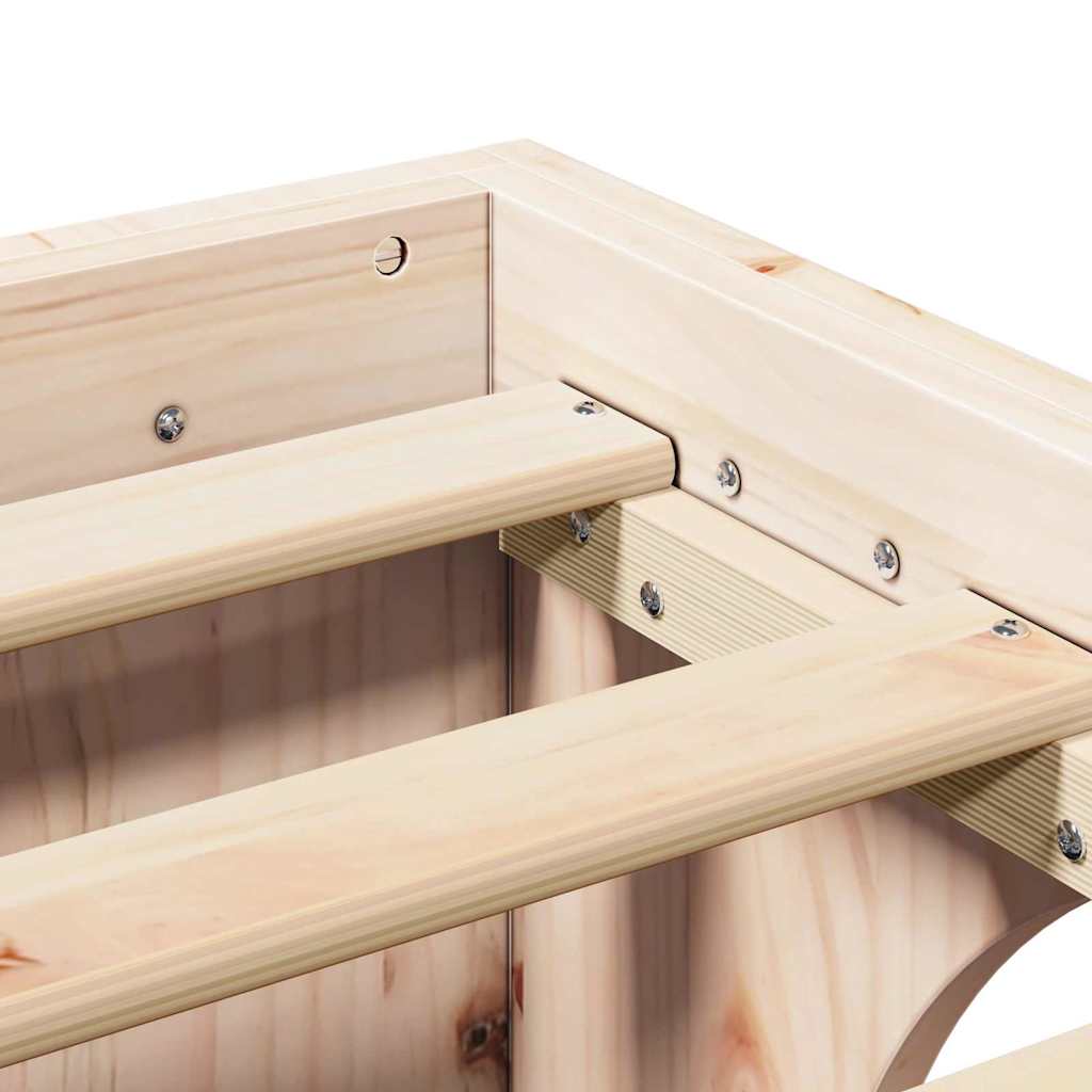 Sengestamme Massiv furu 207 x 207 x 30 cm Heltre furu