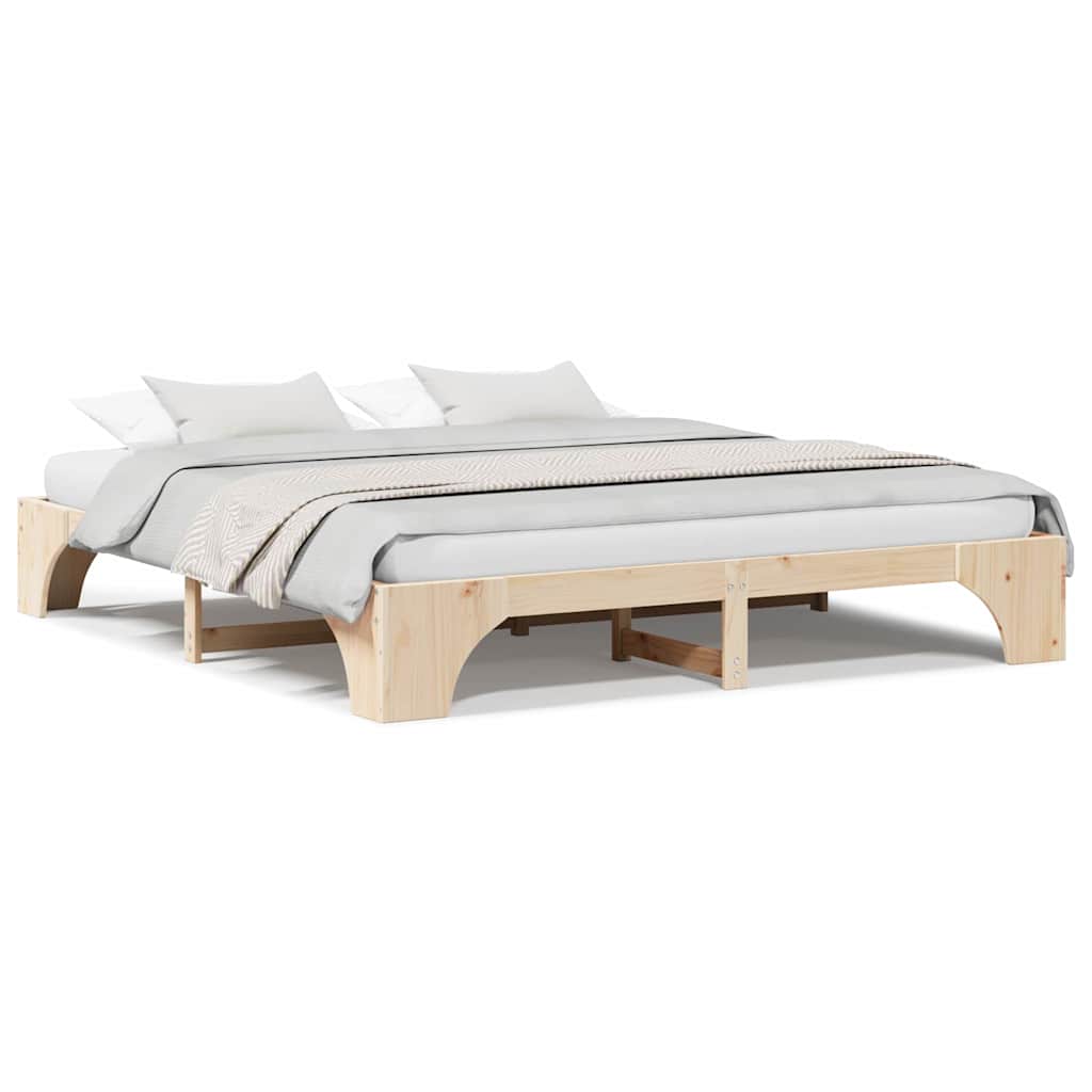Sengestamme Massiv furu 207 x 207 x 30 cm Heltre furu
