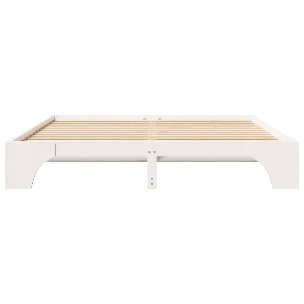 Sengestamme Hvit 200 x 200 cm Massiv furu