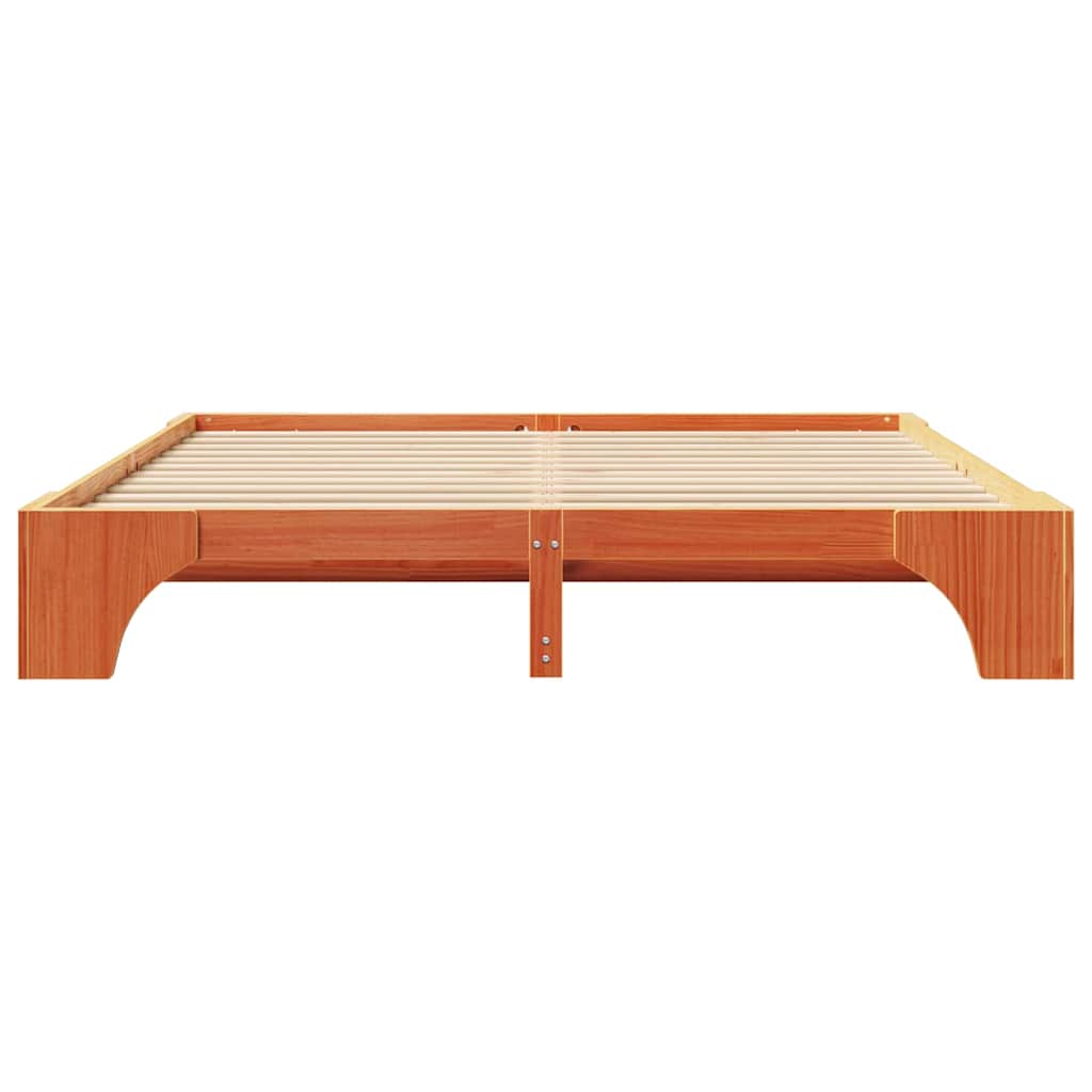 Sengestamme Vokset Brun 200 x 200 cm Massiv furu