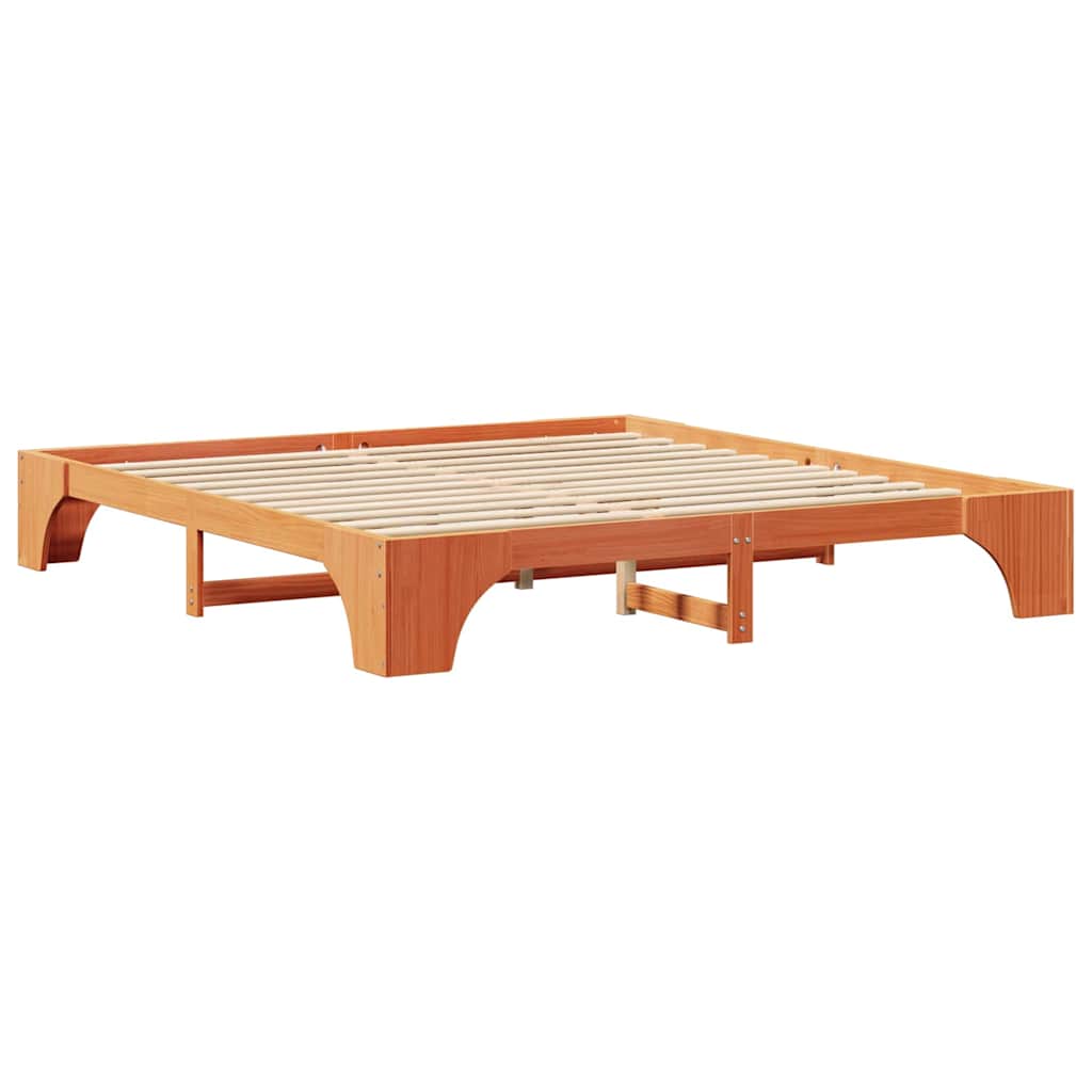 Sengestamme Vokset Brun 180 x 200 cm Massiv furu