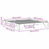 Sengestamme Voksbrun 207 x 187 x 30 cm Heltre furu