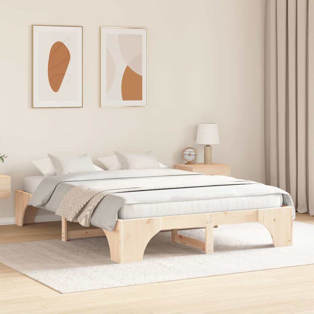 Sengestamme Massiv furu 207 x 167 x 30 cm Heltre furu