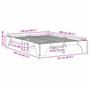 Sengestamme Hvit 207 x 157 x 30 cm Heltre furu