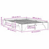 Sengestamme Massiv furu 207 x 147 x 30 cm Heltre furu