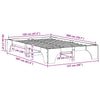 Sengestamme Massiv furu 207 x 127 x 30 cm Heltre furu