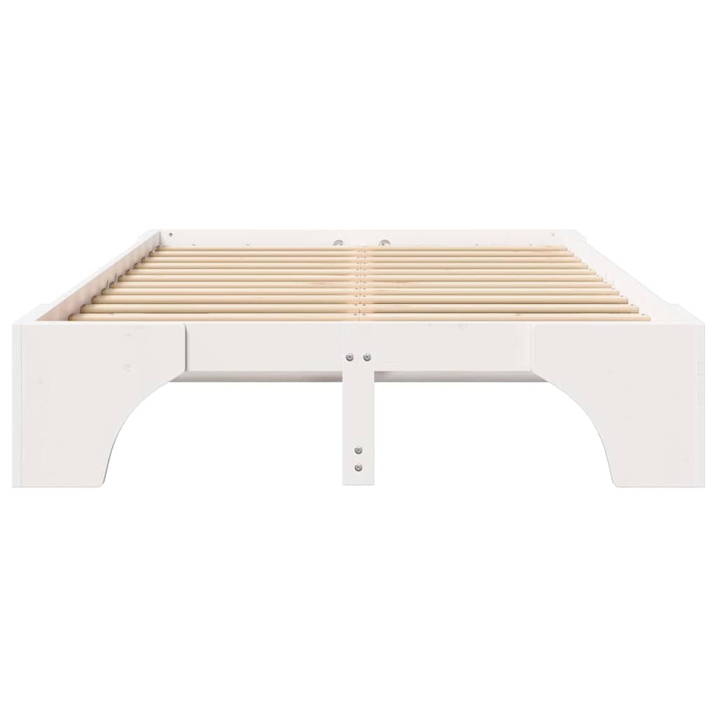 Sengestamme Hvit 207 x 127 x 30 cm Heltre furu