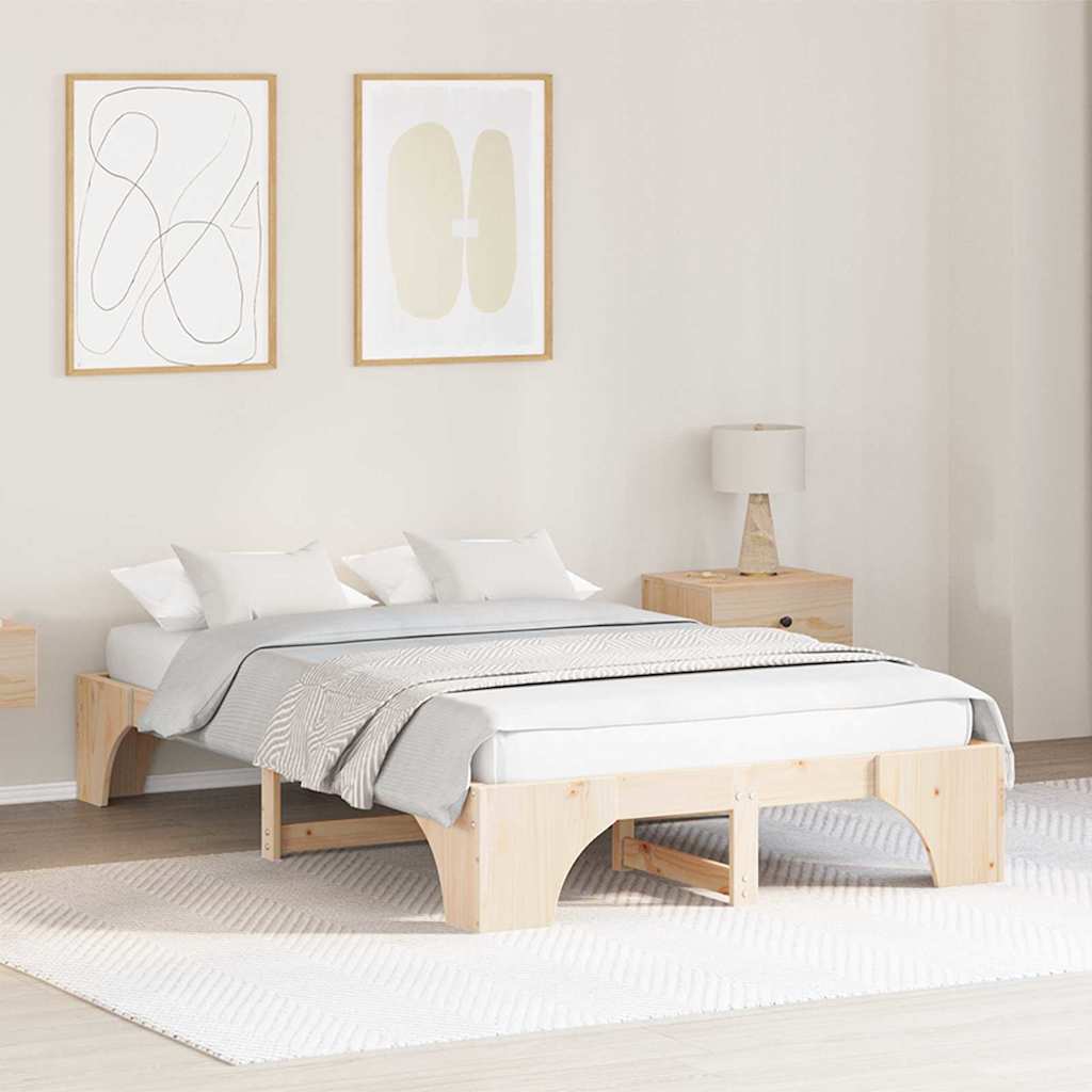 Sengestamme Naturlig 140 x 190 cm Massiv furu