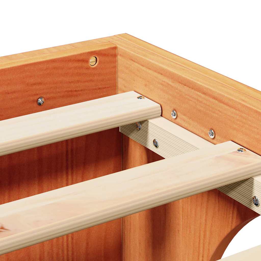 Sengestamme Vokset Brun 135 x 190 cm Massiv furu