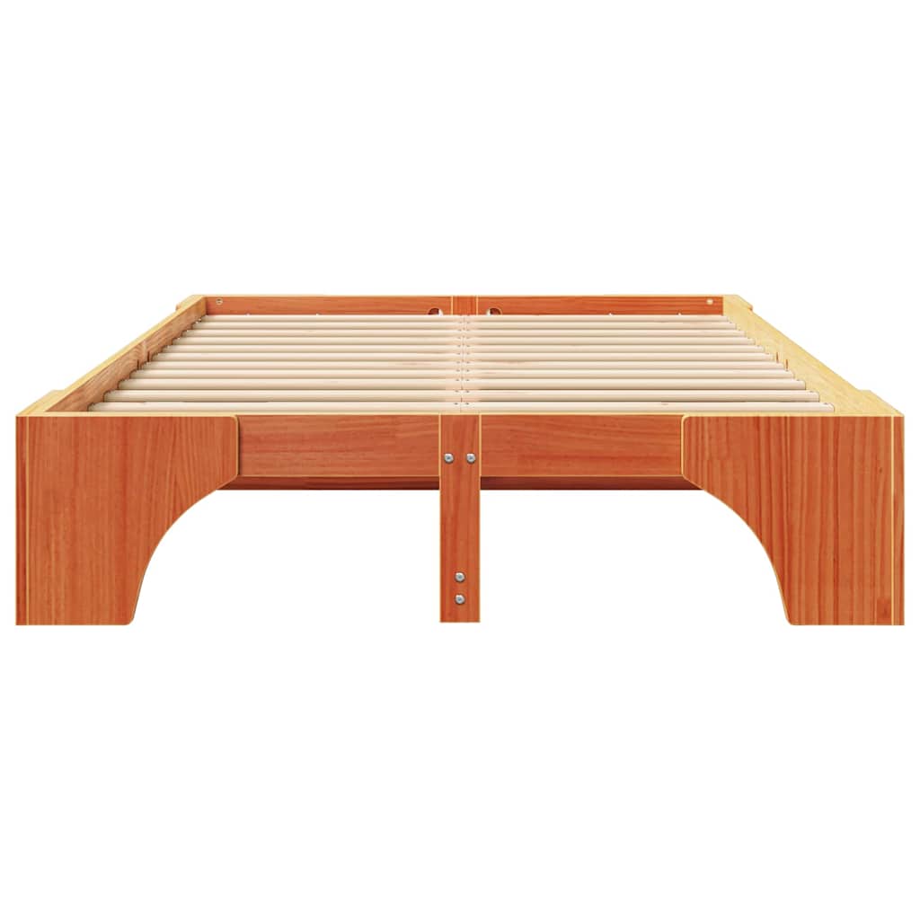 Sengestamme Vokset Brun 135 x 190 cm Massiv furu