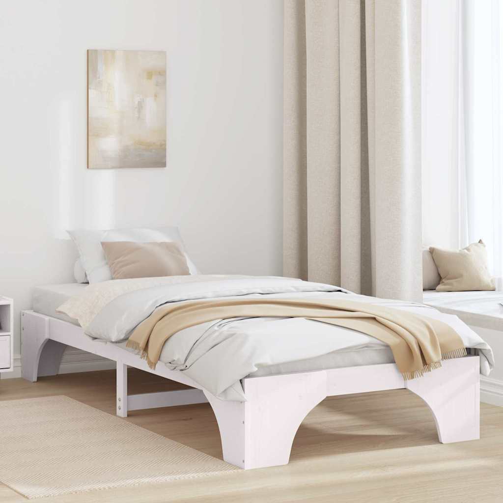 Sengestamme Hvit 80 x 200 cm Massiv furu