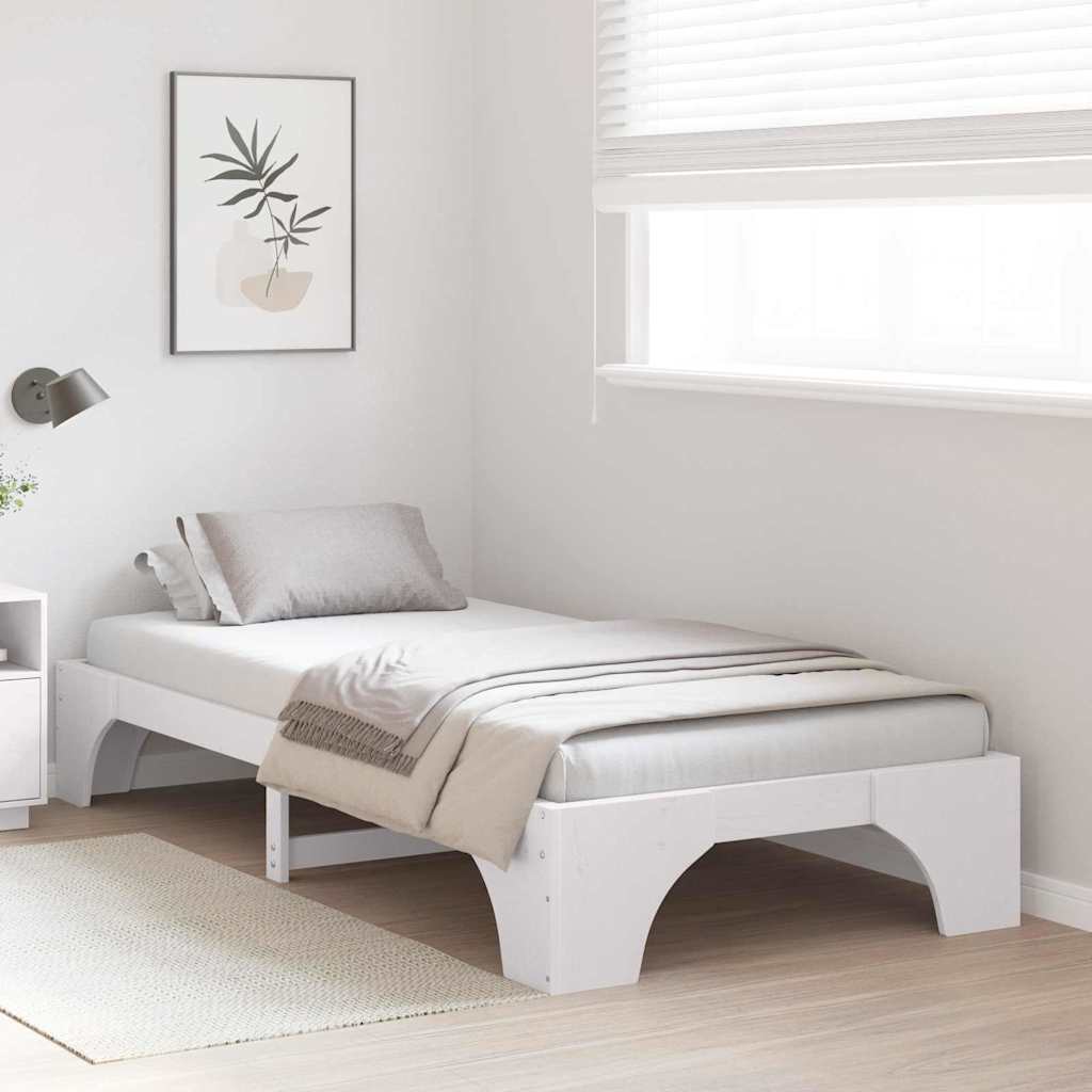 Sengestamme Hvit 207 x 87 x 30 cm Heltre furu