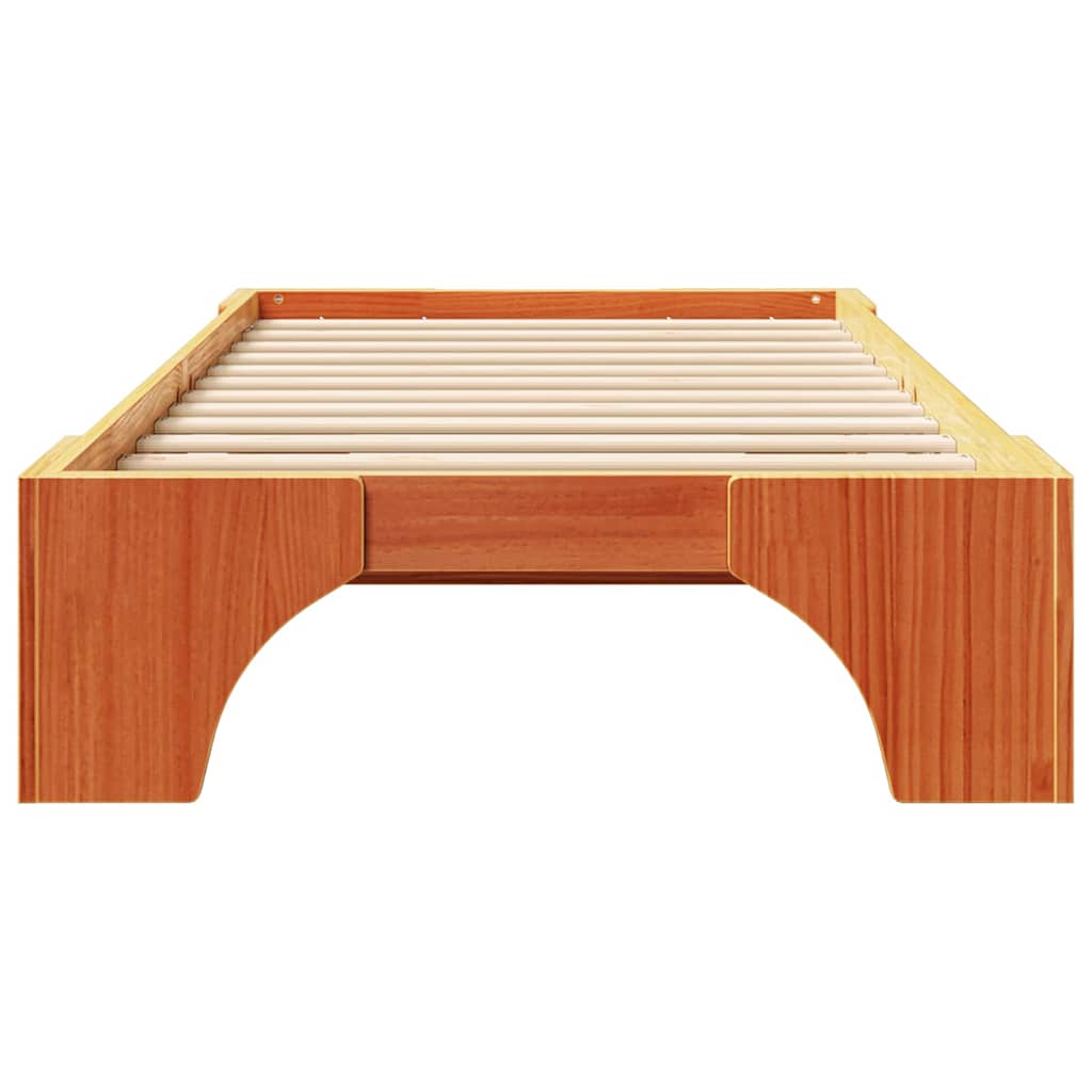 Sengestamme Voksbrun 80 x 200 cm Heltre furu