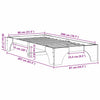 Sengestamme Voksbrun 80 x 200 cm Heltre furu