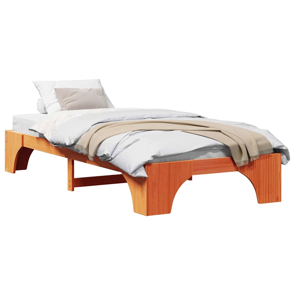 Sengestamme Vokset Brun 90 x 190 cm Massiv furu