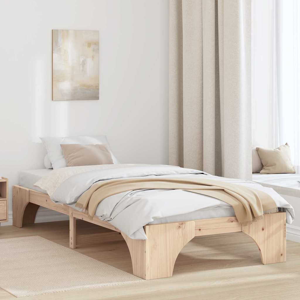 Sengestamme Naturlig 75 x 190 cm Massiv furu