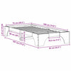 Sengestamme Massiv furu 197 x 82 x 30 cm Heltre furu