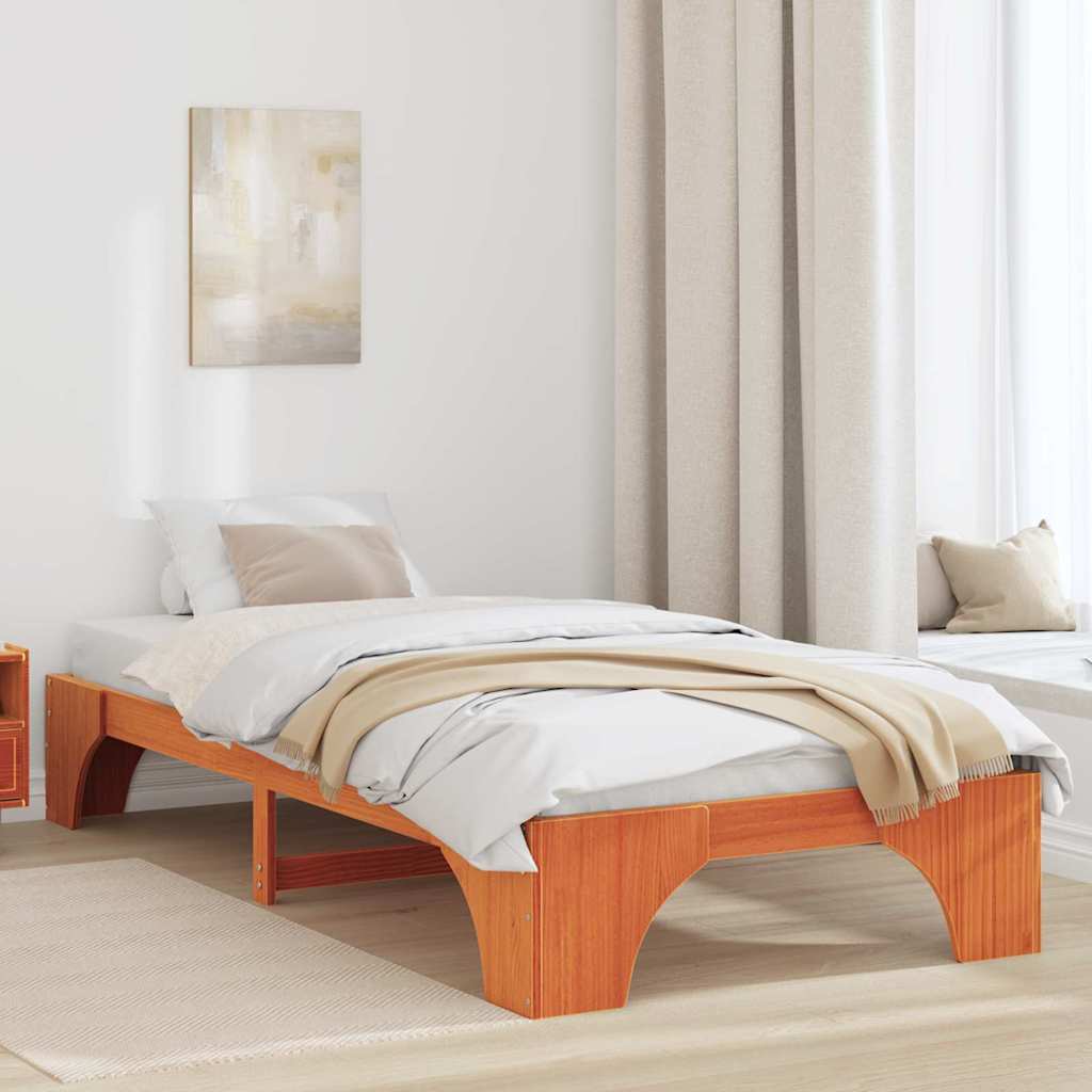 Sengestamme Vokset Brun 75 x 190 cm Massiv furu