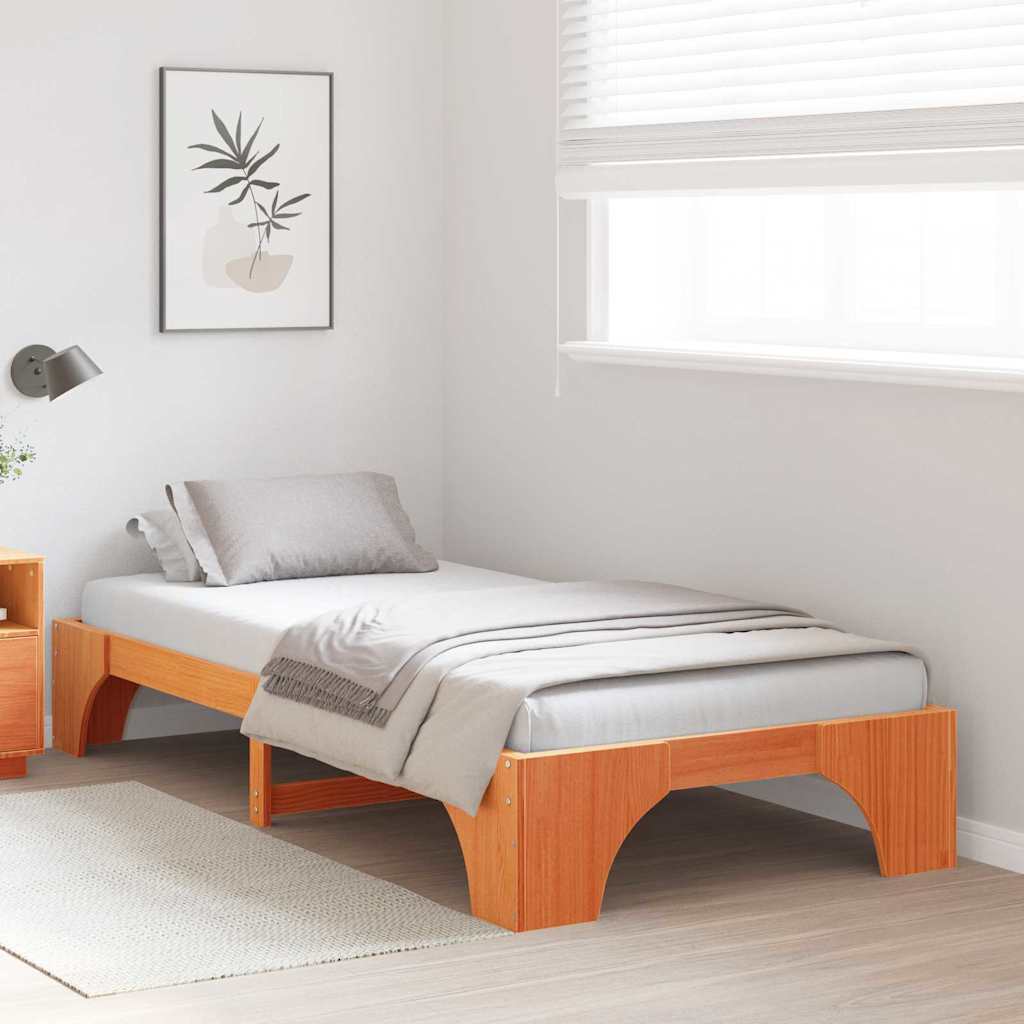 Sengestamme Vokset Brun 75 x 190 cm Massiv furu