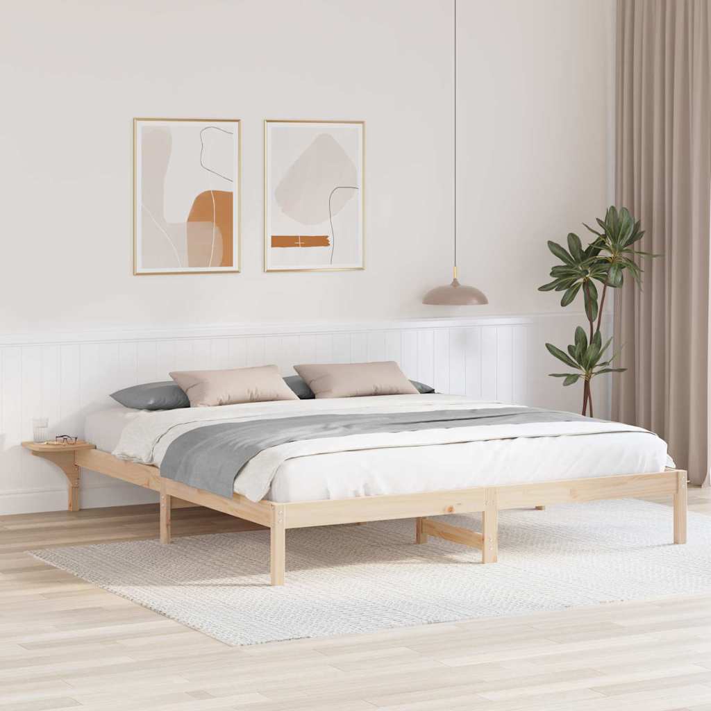 Sengestamme Naturlig 200 x 200 cm Massiv furu