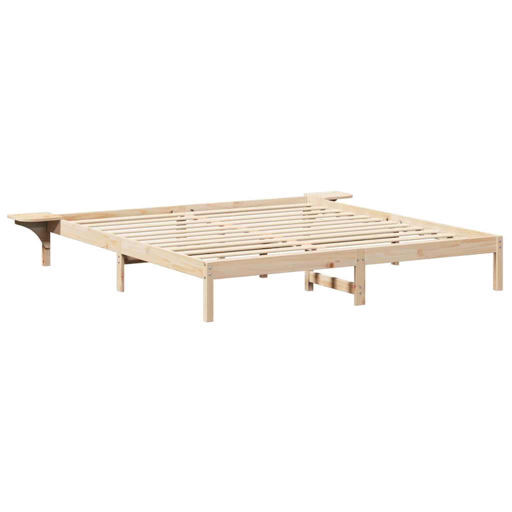 Sengeramme med nattbord Brun Brun