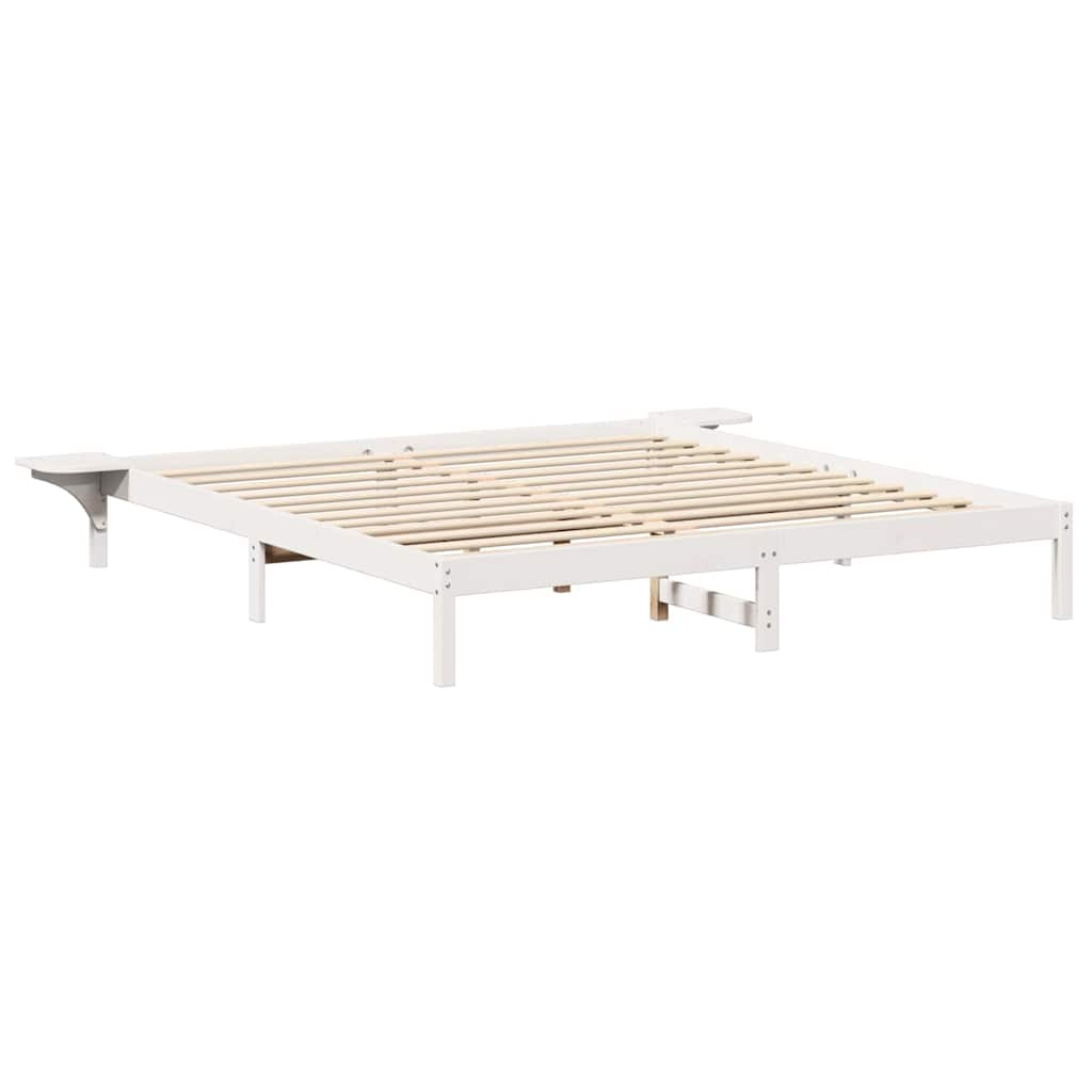 Sengeramme med nattbord Hvit Hvit