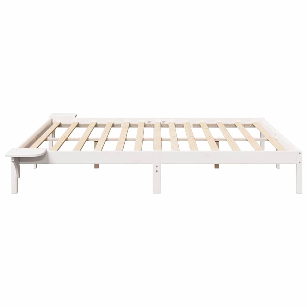 Sengeramme med nattbord Hvit Hvit