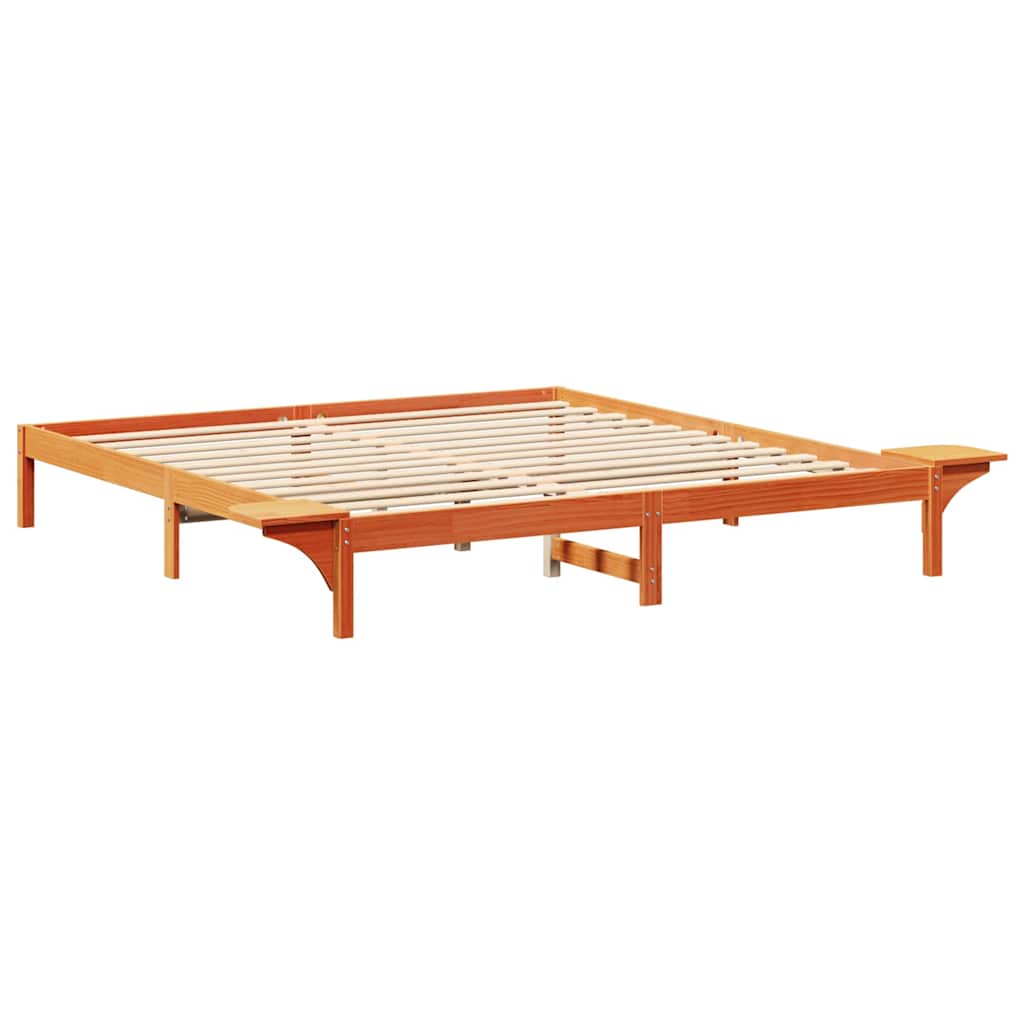 Sengestamme Vokset Brun 200 x 200 cm Massiv furu