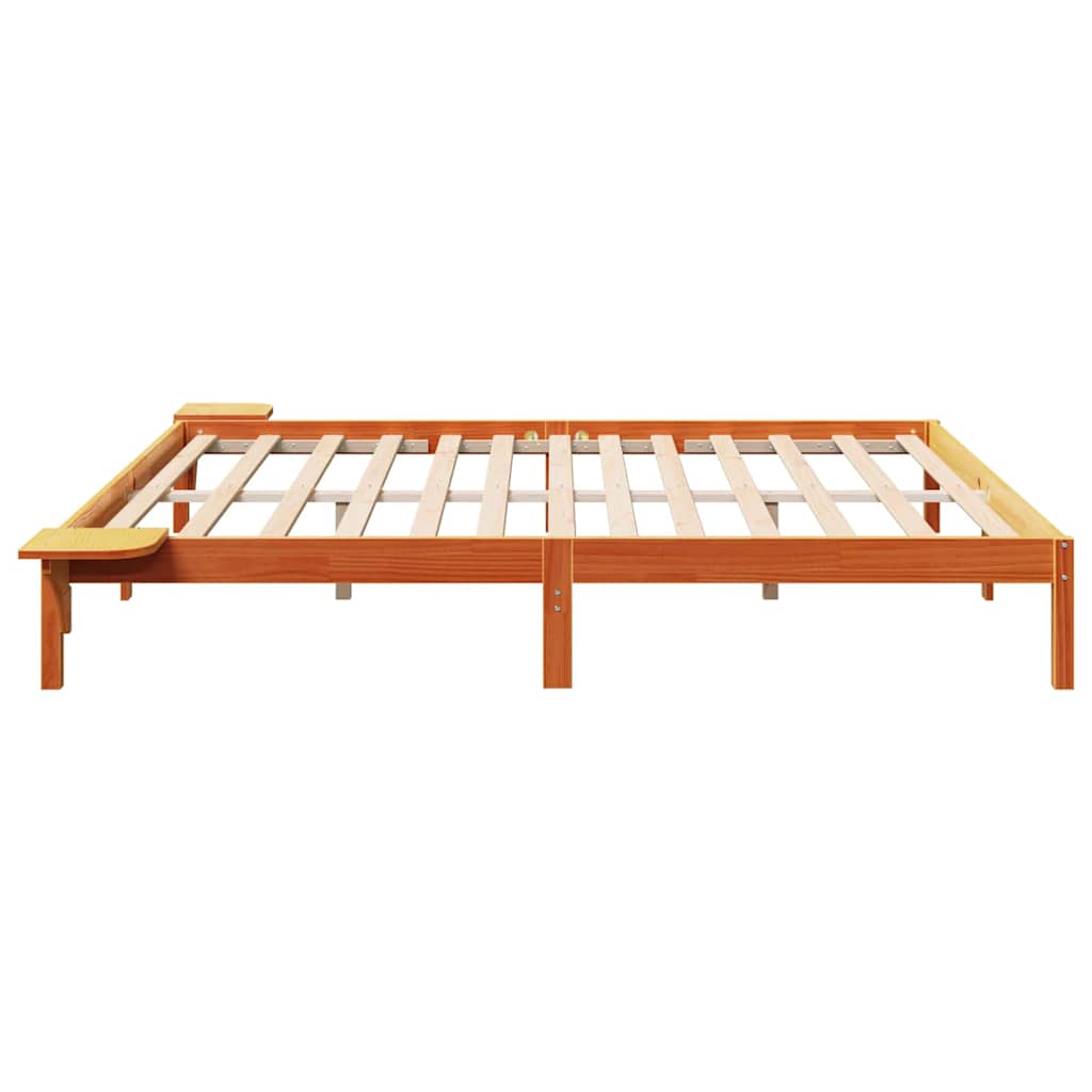 Sengestamme Vokset Brun 200 x 200 cm Massiv furu