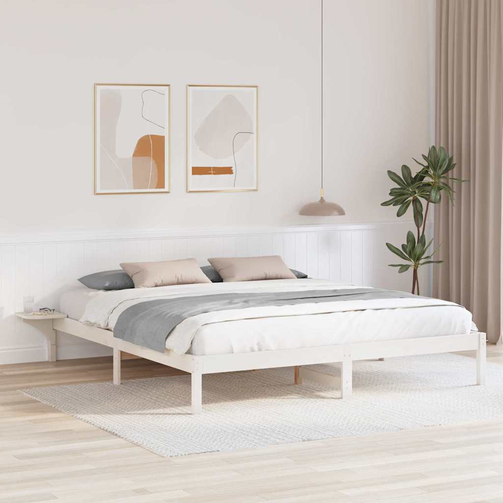 Sengestamme Hvit 180 x 200 cm Massiv furu