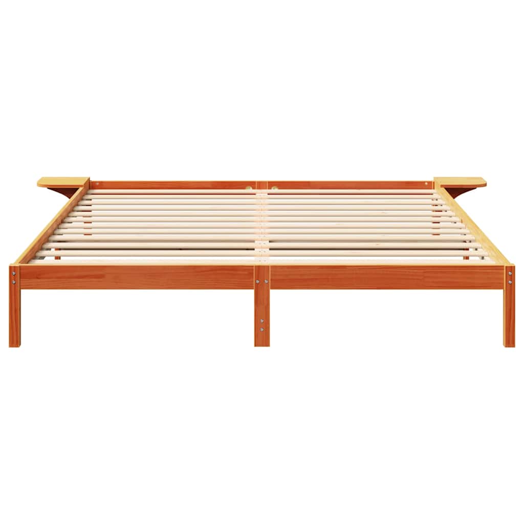 Sengestamme Vokset Brun 180 x 200 cm Massiv furu
