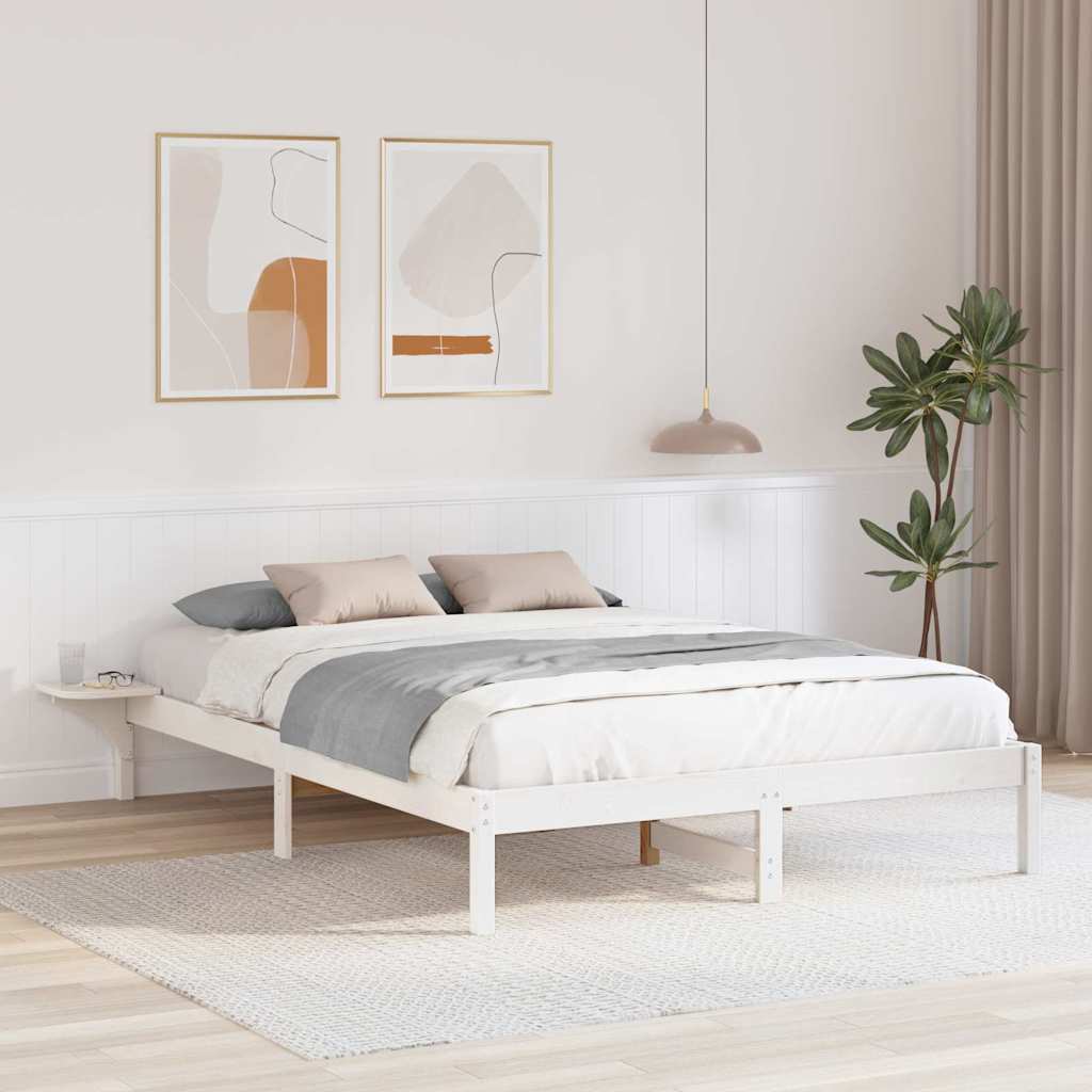 Sengestamme Hvit 160 x 200 cm Massiv furu