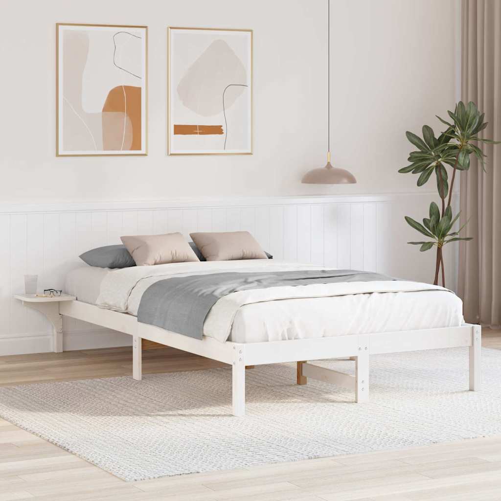 Sengestamme Hvit 140 x 190 cm Massiv furu