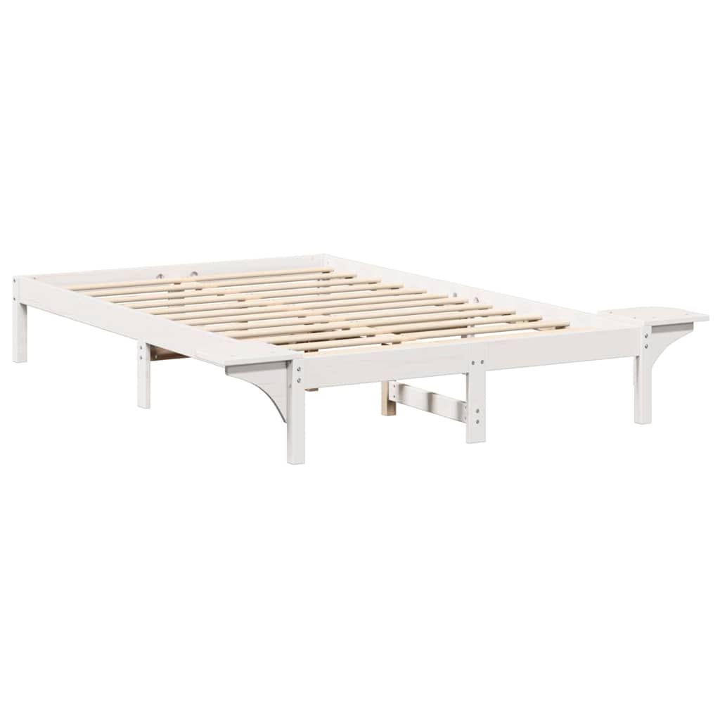 Sengeramme med nattbord Hvit Hvit
