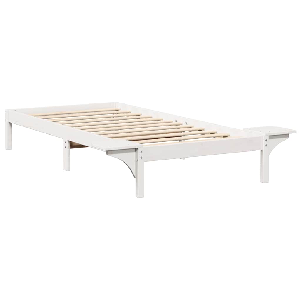 Sengeramme med nattbord Hvit Hvit