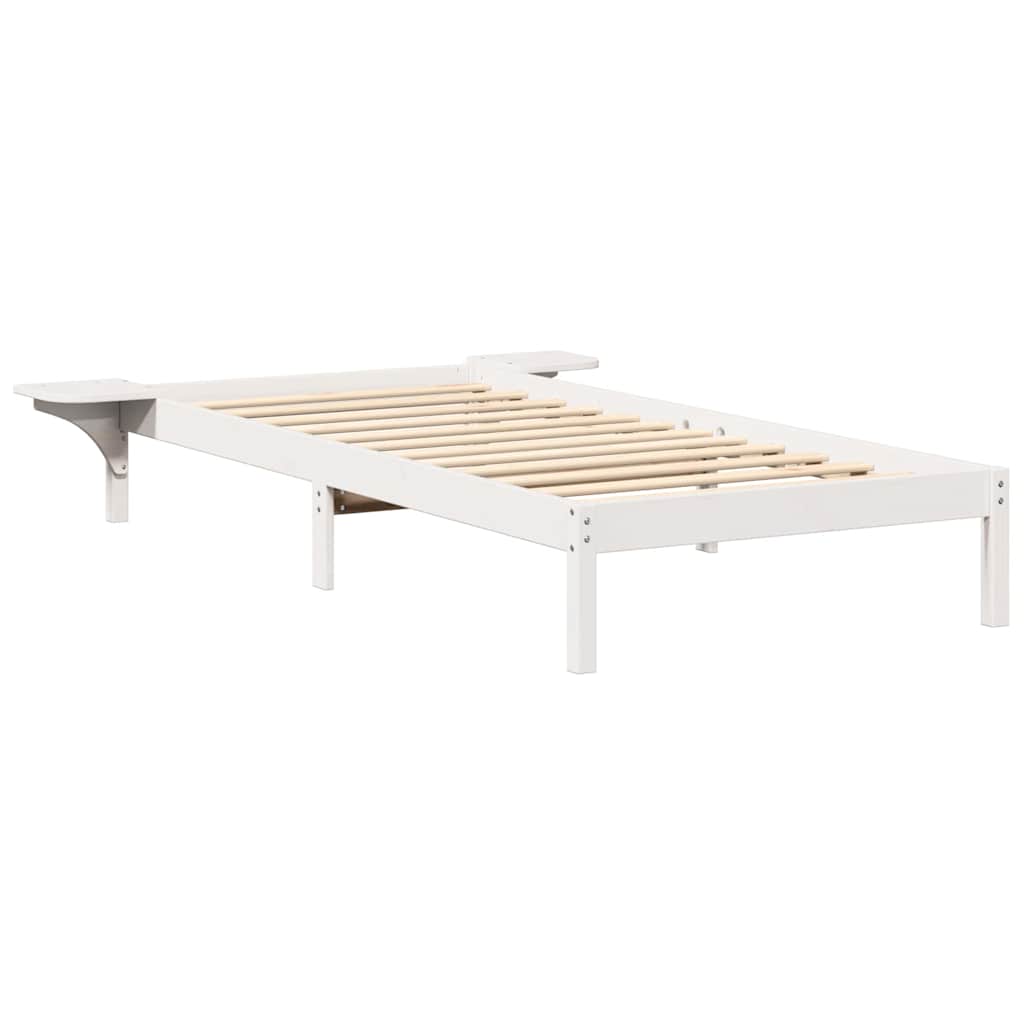 Sengeramme med nattbord Hvit Hvit